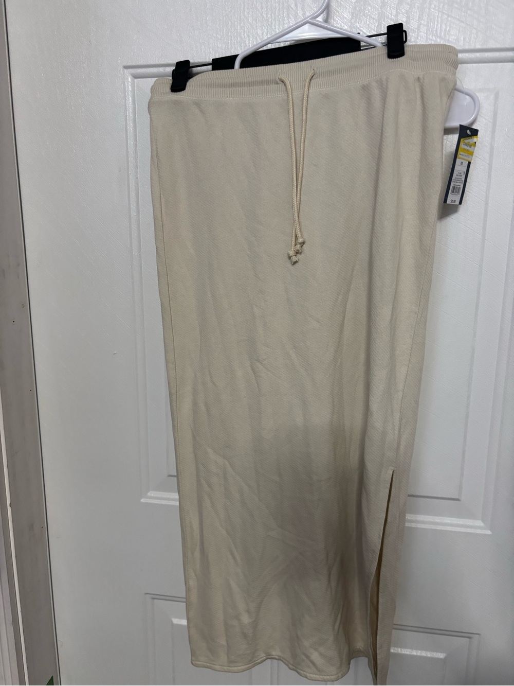 Universal Thread Cream Knit Drawstring Maxi Skirt